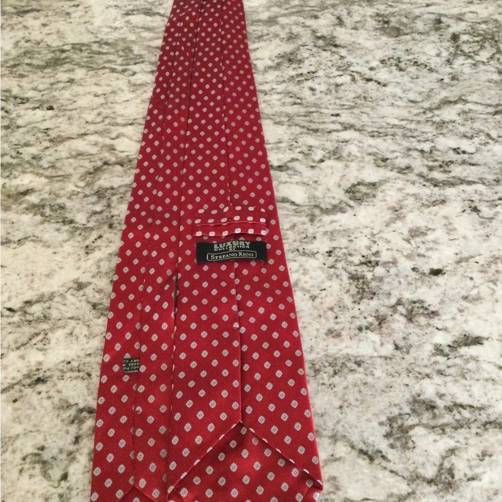 Stafford Red Polka Dot Silk Tie
